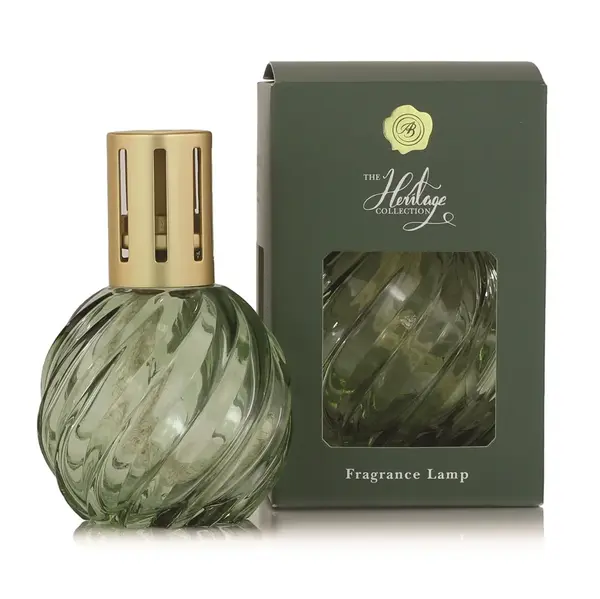 Ashleigh & Burwood London Velká katalytická lampa SPIRAL GREEN skleněná zelená