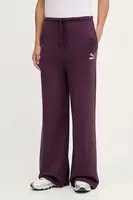 Bavlněné tepláky Puma BETTER CLASSIC fialová barva, 624235