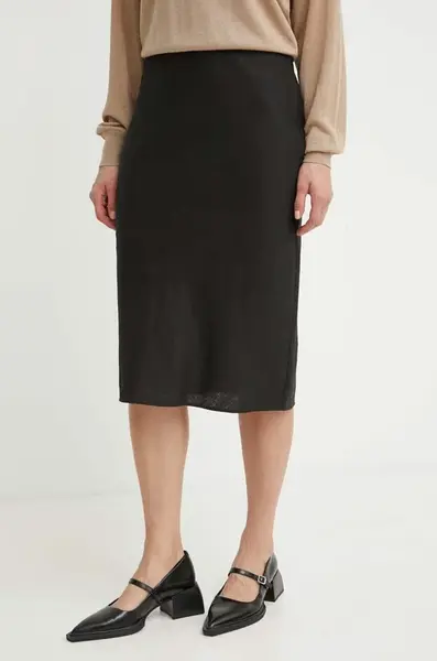 Lněná sukně Samsoe Samsoe SAAGNETA