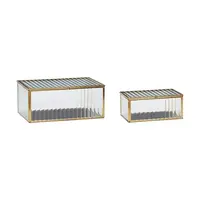 Škatulka Hübsch Ripple Glass 2-pack