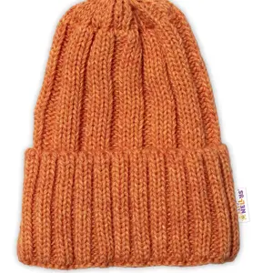 Baby Nellys Zimní nadčasová čepice Mom and Baby, pomerančová