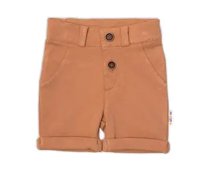 Baby Nellys 2-dílná sada body kr. rukáv, kraťásky, Koala - béžová, hnědá