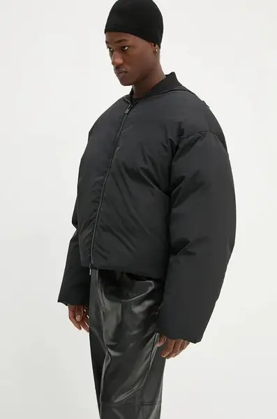 Péřová bunda Heliot Emil pánská, černá barva, zimní, oversize, AW24.M.02.135.BLK01