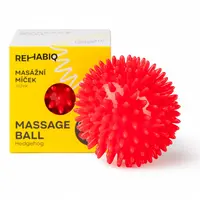 Rehabiq Masážní míček ježek 8 cm 1 ks červený