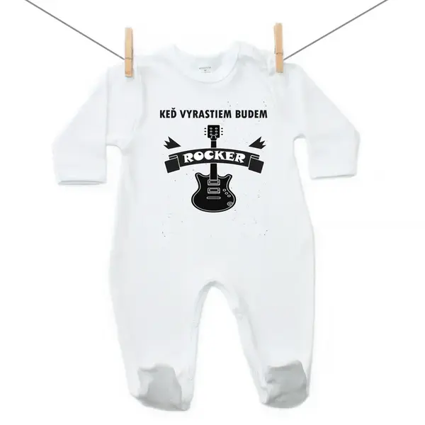 Boodyy Overal Keď vyrastiem budem rocker 56 (0-2 mesiace)