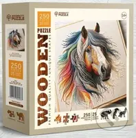 Dřevěné puzzle Jemný kůň (250 dílků) - puzzle z kategorie Zvířata