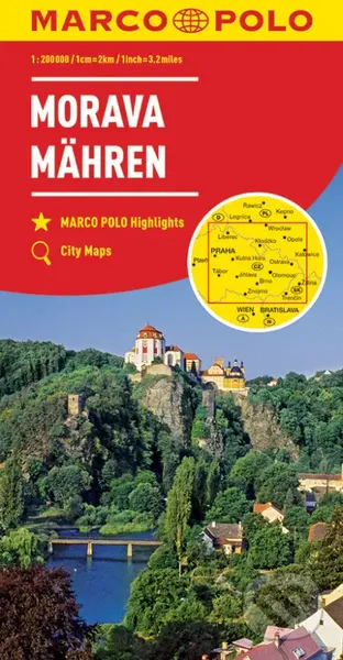 Morava / Mähren (mierka hlavnej mapy: 1:200 000 (ZOOM system))