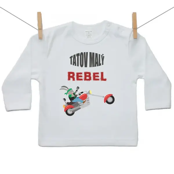 Boodyy Tričko s dlhým rukávom Tatov malý rebel 128 (7-8 rokov)