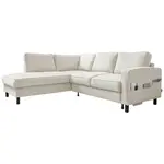 ROHOVÁ SEDAČKA, textil, béžová