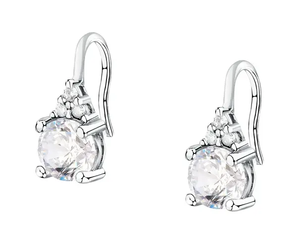 Morellato Stříbrné visací náušnice s čirými kubickými zirkony Tesori SAIW298