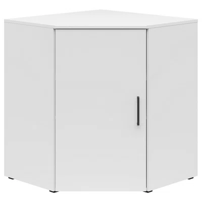 Carryhome ROHOVÁ KOMODA, bílá, 71,5/83/71,5 cm