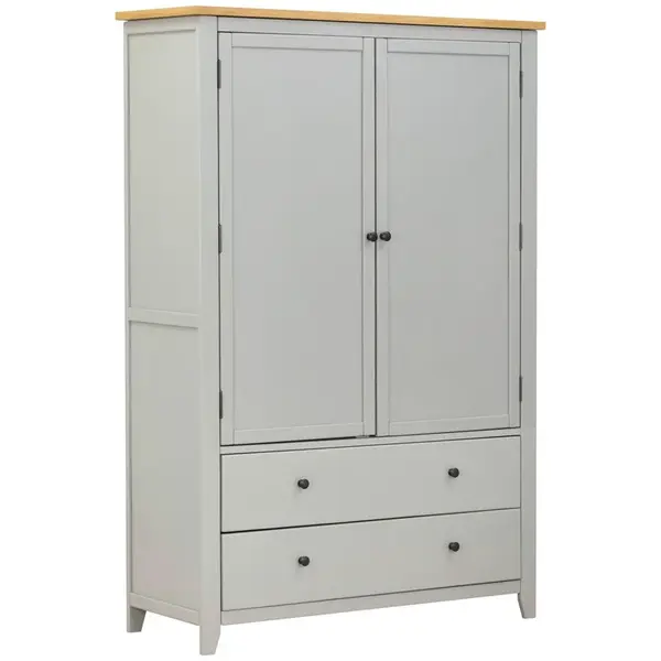 MID.YOU SKŘÍŇ NA ODĚV, šedá, přírodní barvy, dub, borovice, 120/180/45 cm