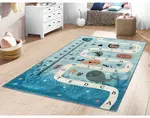 Detský koberec Ares 80x150 cm, morská abeceda%