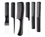 Sada profesionálnych hrebeňov Eurostil Professional - 6 ks, čierne (00950) + darček zadarmo