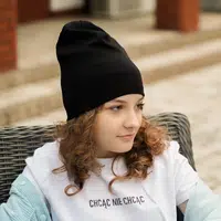 AGBO Jesenný/jarný dievčenský set: čiapka a tunel Hazelka čierna