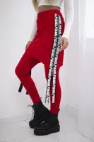 Pants/suit with red selfie inscription