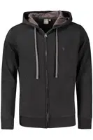 COVERI MOVING MEN'S BLACK ZIP-UP SWEATSHIRT