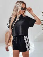 Komplet damski dresowy LOVE SPORT czarny Dstreet