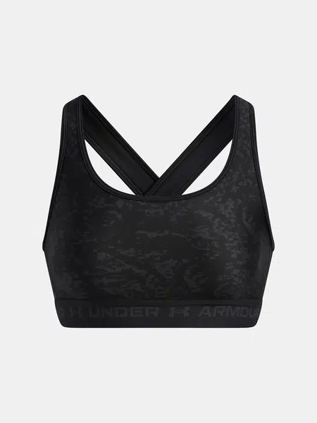 Women's bra Under Armour Crossback Mid Print-BLK - Women's
