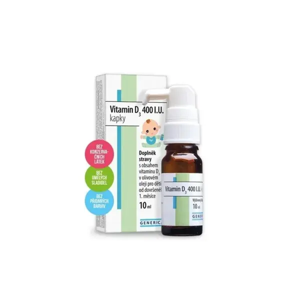 Generica Vitamin D3 400 I.U. kapky 10 ml