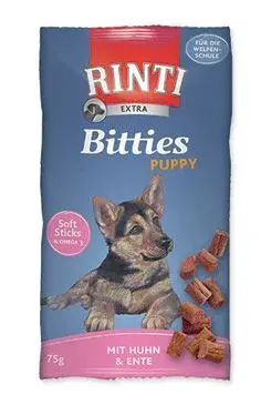 Rinti Dog Extra Bits Puppy pochoutka kuře kachna 75g