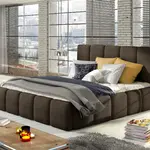 Postel Edvige - dřevěný rám + plynový zdvih + úložný prostor Rozměr: 160 x 200 cm, látka: Jasmine 29