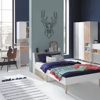 Dětský pokoj Faro A Dveře: Bílá / Dub artisan / Šedá