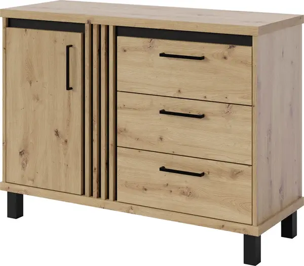 Komoda Nadia ND8 Barva korpusu: Dub artisan / černá