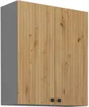 Horní skříňka Ava 80 G-90 2F Barva korpusu: Antracit, Barva dvířek: Dub Artisan
