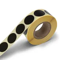 Samolepiace kolieska čierne, priemer 25 mm, 1000 ks na rolke