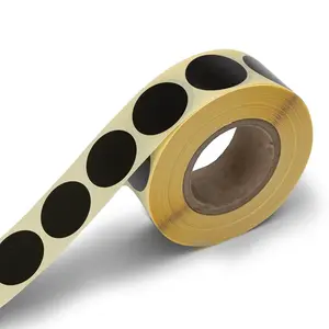 Samolepiace kolieska čierne, priemer 25 mm, 1000 ks na rolke