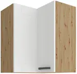 Horní rohová skříňka Luna 60x60 GN-72 2F (90°) Barva korpusu: Dub artisan, Barva dvířek: Bílá