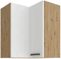 Horní rohová skříňka Luna 60x60 GN-72 2F (90°) Barva korpusu: Dub artisan, Barva dvířek: Bílá