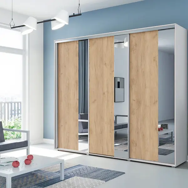 Šatní skříň Ska A29 XL Barva korpusu: Dub - Craft zlatý, Rozměry: 250 cm, Dveře: Grafit