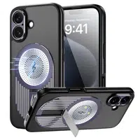 Magnetic Phone Case for iPhone 16 Shockproof Bracket Aromatherapy & Heat-Dissipating Purple