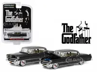 1955 Cadillac Fleetwood Series 60 Black "The Godfather" (1972) Movie "Hollywood Series" Release 14 1/64 Diecast Model Car by Greenlight