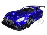 Mercedes AMG GT3 Bright Blue 1/24 Diecast Model Car by Motormax