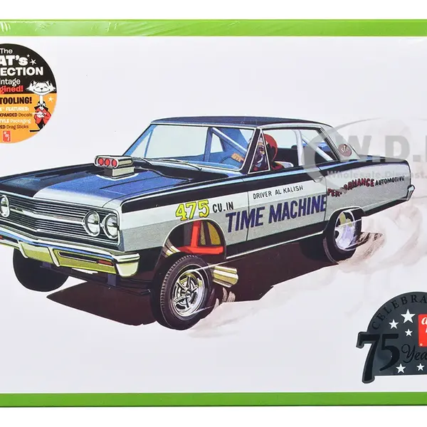 Skill 2 Model Kit 1965 Chevrolet Chevelle AWB Funny Car "Time Machine" 1/25 Scale Model by AMT