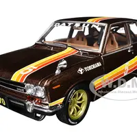 1970 Datsun 510 5 Brown Metallic with Stripes Limited Edition to 4250 pieces Worldwide 1/24 Diecast Model Car by M2 Machines
