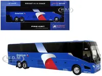 Prevost H3-45 Coach Bus "American Airlines Landline" Blue with Graphics Limited Edition 1/87 (HO) Diecast Model by Iconic Replicas