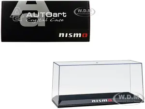Collectible Display Show Case with Black Plastic Base "Nismo" for 1/18-1/24 Scale Model Cars by Autoart