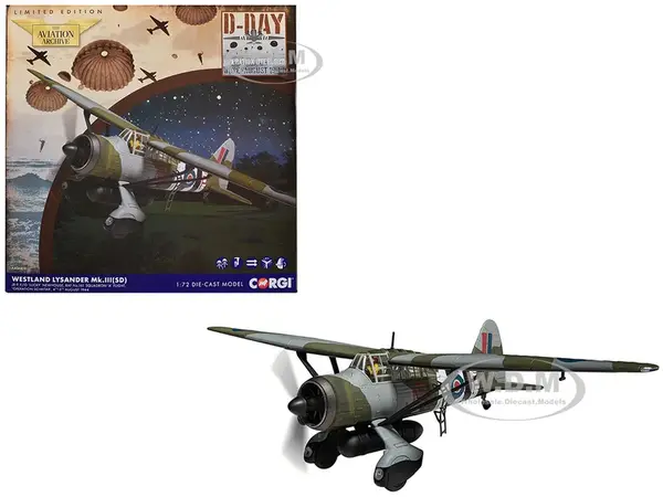 Westland Lysander Mk. III Aircraft "Lucky Newhouse No. 161 Squadron" (1944) British Royal Air Force "The Aviation Archive" Series 1/72 Diecast Model