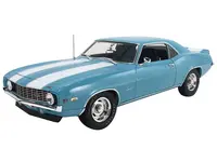 1969 Chevrolet Camaro Z/28 Carolina Blue with White Stripes Limited Edition to 420 pieces Worldwide 1/18 Diecast Model Car by ACME