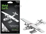 Model Kit Consolidated PBY Catalina Amphibious Aircraft "Miss Pick Up" United States Army Air Forces (Moderate Difficulty) Steel Model by Metal Earth