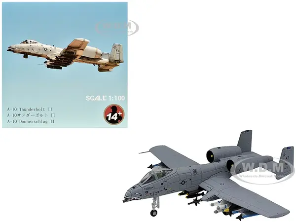 Republic A-10C Thunderbolt II Attack Aircraft "Flying Tigers 23rd Fighter Group 23rd Wing" (2003) United States Air Force 1/100 Diecast Model Airplan