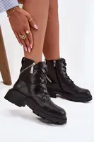 BIG STAR SHOES Kožené pracovné čižmy dámske zateplené Big Star