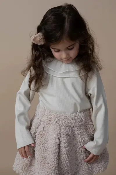 Dětské tričko s dlouhým rukávem Donsje Florentien Top béžová barva, 4105400