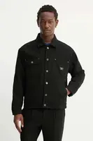 Džínová bunda Guess Jeans černá barva, přechodná, M5YL26 WHFR1