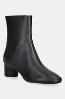 Kožené kotníkové boty Nokwol Alyssa Black Leather dámské, černá barva, na podpatku, Alyssa Black Leather