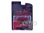 Mazda RX-7 Widebody RHD (Right Hand Drive) Red Metallic with Carbon Hood "Enigma Exclusive Edition" 1/64 Diecast Model Car by Pop Race